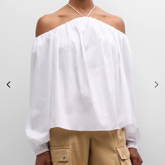 NWT Simon Miller Oleander Poplin Off-Shoulder Halter Top white blouse - Picture 2 of 6